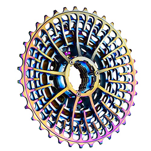 JFOYH Ultralight 11 Speed Cassette for Road Bike 11-32T Compatible with Shimano and Sram Standard HG Hub Driver, Original Gift Box Packing-Rainbow
