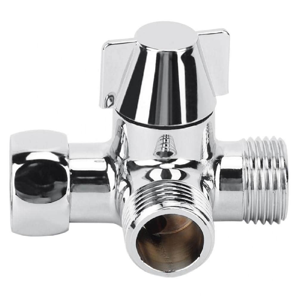 G1/2 "Conector de Ducha de Tres vías Adaptador en Forma de T Válvula desviadora de Agua Ajustable Inodoro Bidet Separador de Agua Grifo Divisor,H Good