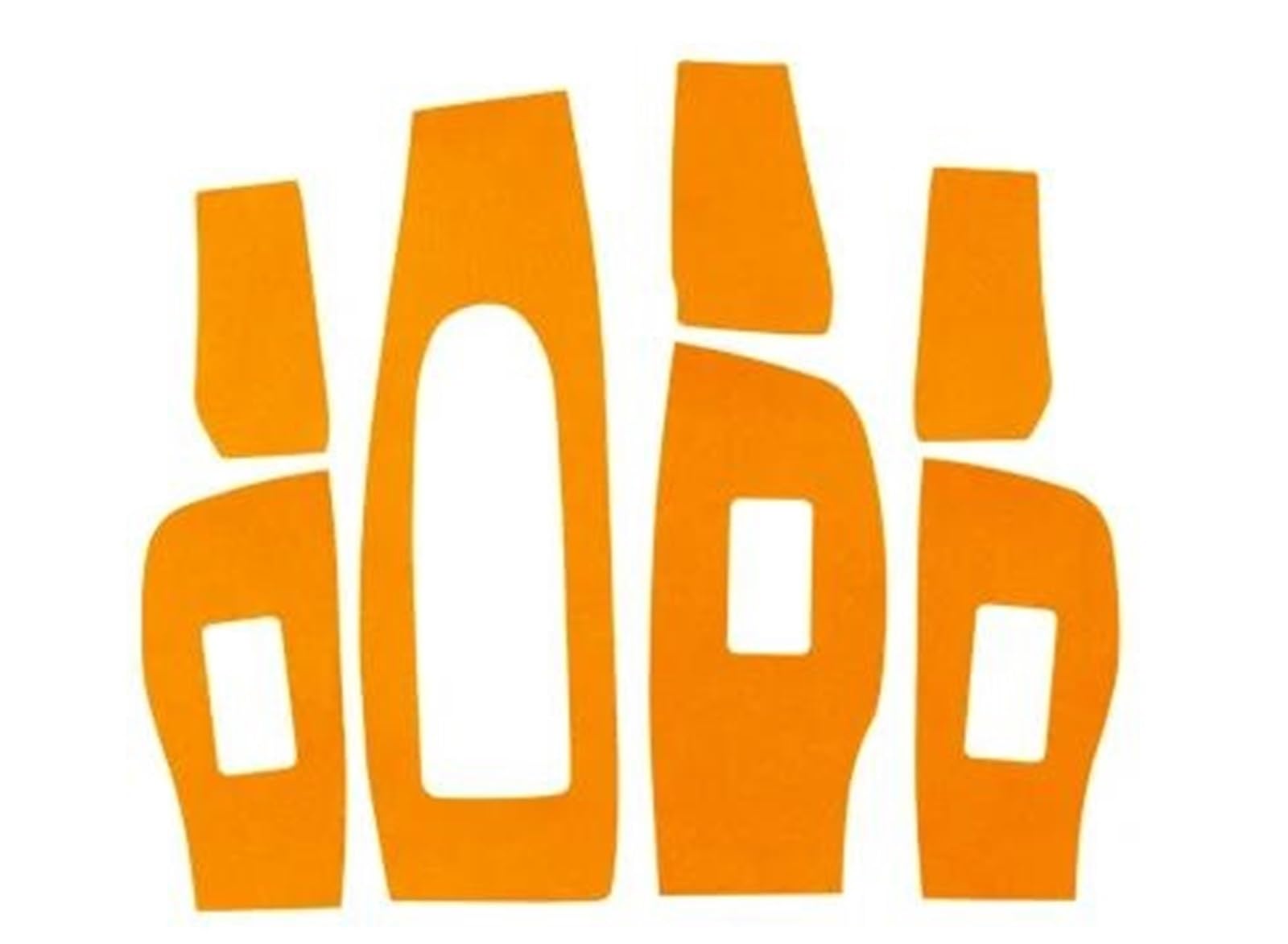 Hqgqcezek Suede Orange Lhd Interior Decal Trim Suede Trim Lhd Rhd Sticker For Mazda 3 Bp M3 For Axela 2019 2020 2021 2022 2023 2024 2025 Car Window Lift Panel Interior