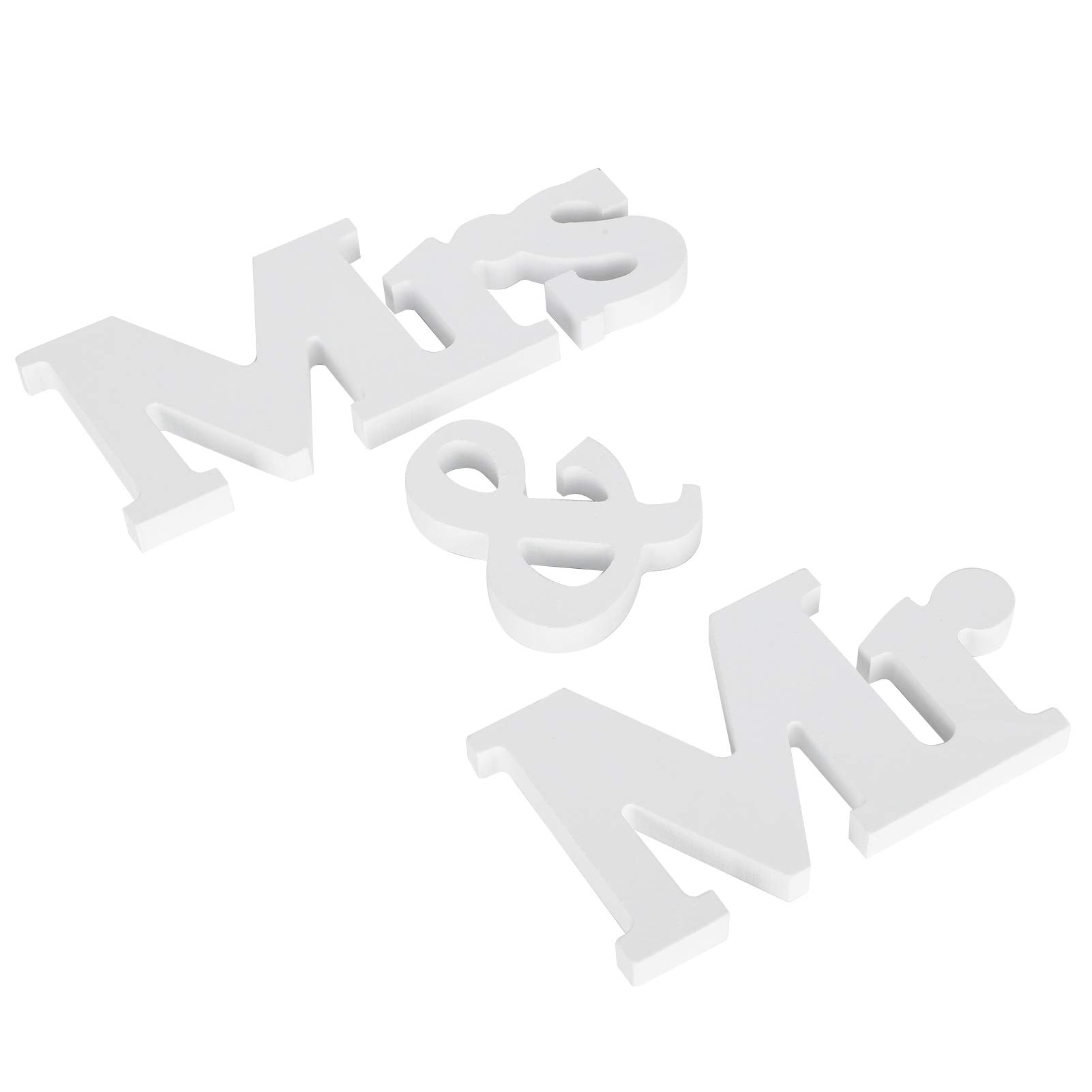 Holigie Mr Mrs Wooden Decorations, Collectible Housewarming Home Decorations for Weddings Valentine Day Romantic Ornament Thickness 1.2cm