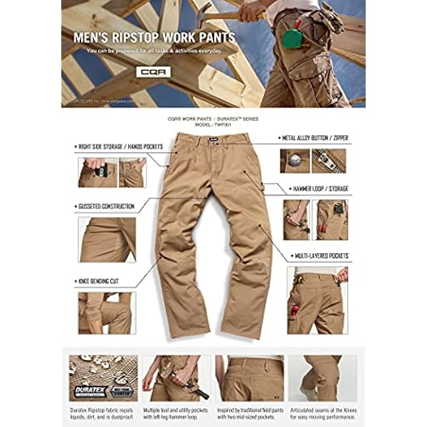CQR Pantalones de Forro Polar tácticos de Invierno para Hombre, repelentes al Agua y Especialmente adecuados para Deportes al Aire Libre, esquí y Pesca.