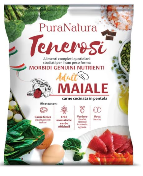 Nuovo Pura Natura – snack premietti per cani Tenerosi con maiale 800gr