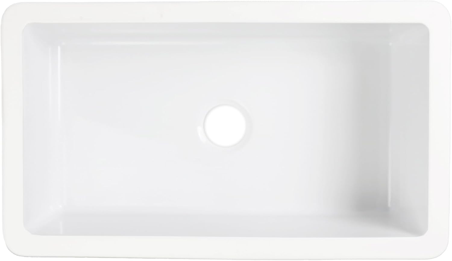 Sinkology Eden Fireclay Undermount Kitchen Sink, Undermount Installation, Surefire Finish (Crisp White, 31")