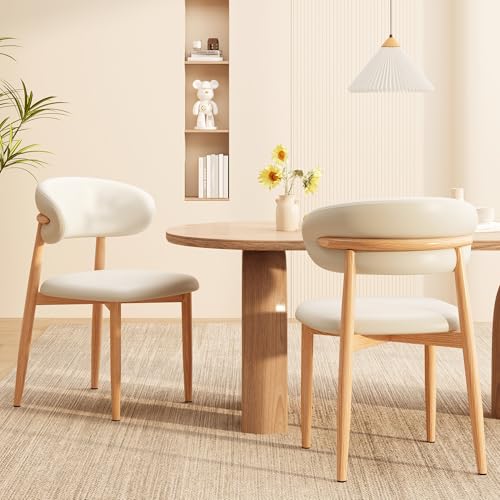JCAJCA Kitchen Dining Chairs Set of 2 Modern Upholstered Leather