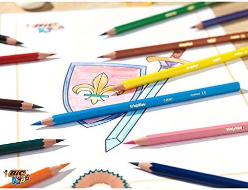 BIC Kids Colouring Set - Case of 30 Colouring Products - 18 Pencils and 12 Felt-Tip Colouring Pens in Convenient Plastic Case