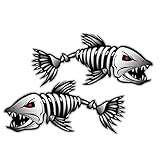 Skeleton Fish Bones Vinyl Decal Sticker Kayak Fishing Boat Car Graphics by Generic