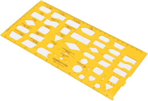 Architecture Supplies, Drafting Tools with Different Shapes Plastic Stencil for Architectural Design Drawing 4351