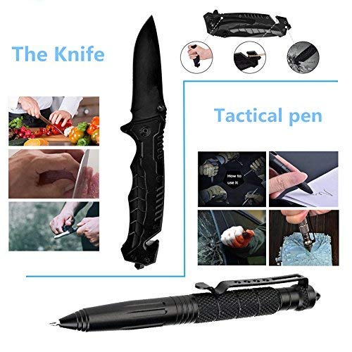 Fishing Gifts Christmas Birthday Gifts for Men Him Dad Boyfriend, Survival Gear Kit 11 in 1 Molle Pouch EDC Survival Bag, Multitool for Camping, Hiking,Trekking Wild Adventure Earthquake - Thumbnail 5