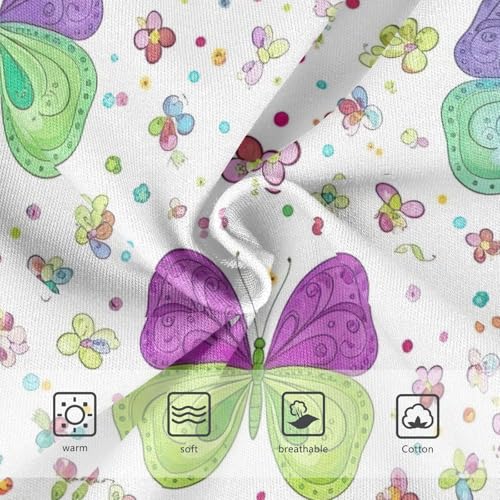 Whimsical Butterflies Purple Toddler Girls Underwear, Girls' Cotton Brief Underwear, 2T–8 Years3