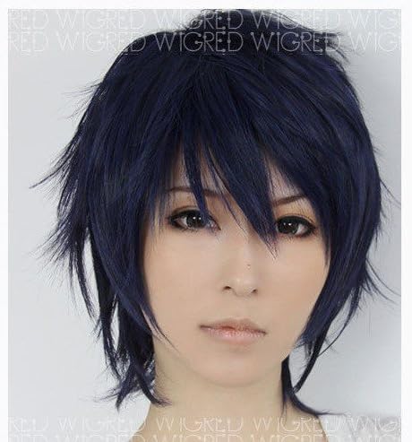 Ao No Exorcist Okumura Rin Dark Blue Cosplay Wig P3