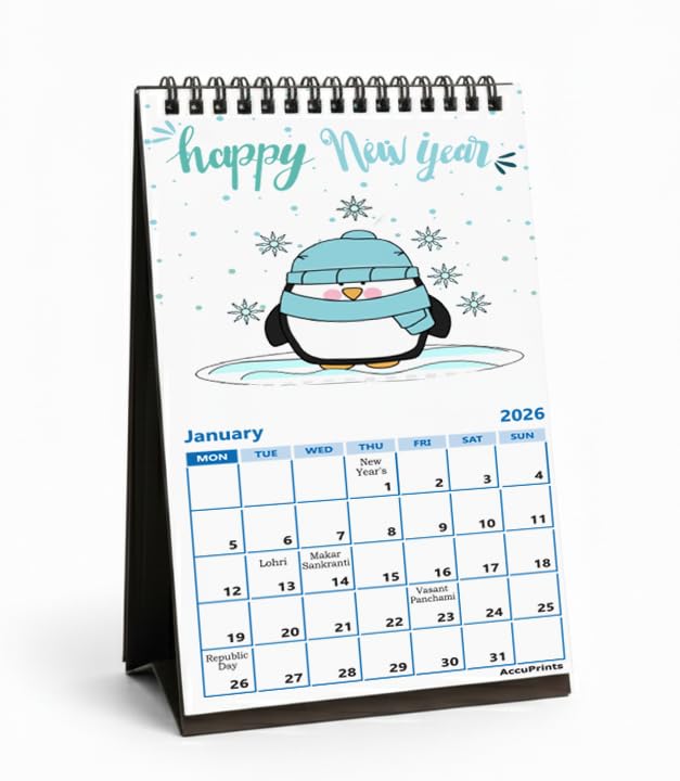 AccuPrints Animal Design Desk Calendar 2025 (4x8) inch-image-12