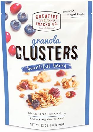 Creative Snacks Bountiful Berry Granola Clusters, Great for Snacking or Cereal, 12 ounce bag