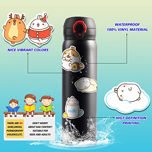 Cute Kawaii Cartoon Chubby Rabbit Stickers -100Pcs Sticker Decals For Kids Girl Diy Stationery Guitar Laptop Skateboard Lovely Anime Sticker #TOP5