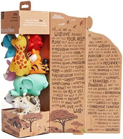 Munchkin Wild Animal Baby Bath Toy Squirts, 8 Pack, Multi