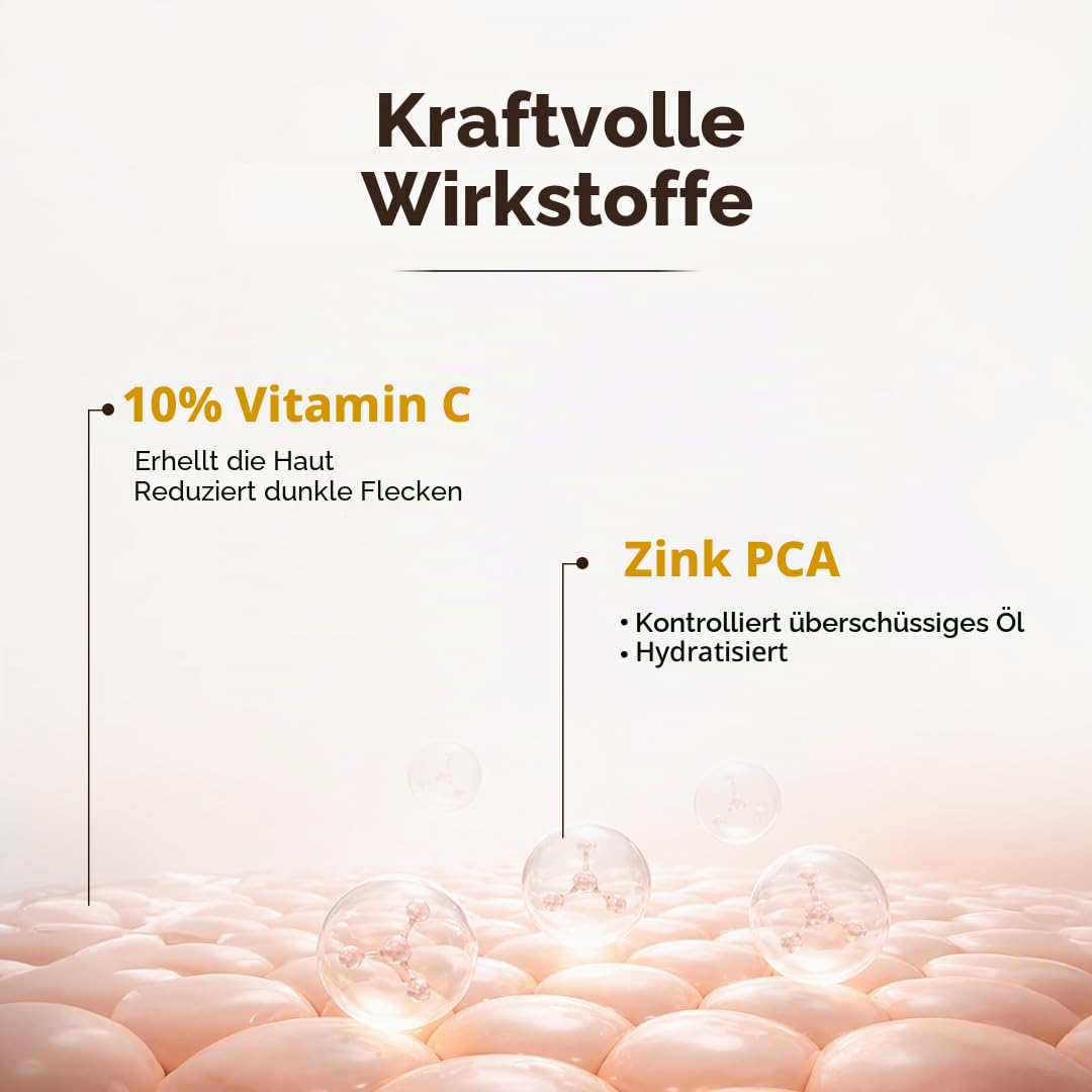 THE MAN COMPANY 40% hochdosiert Vitamin C Serum mit Hyaluronsäure – Hyaluronsäure serum for face (30ml) – Anti Falten, Anti Aging serum, Brightening serum – Vegan, Parabenfrei