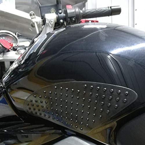 Elec-bro Motorcycle Universal Gas Tank Pad Gas Fuel Knee Grip Decal Protector Traction Side Pads Compatible with 1000RR Z1000 FZ1 R6 and More Black by Elec-bro - Used condition - Image 3