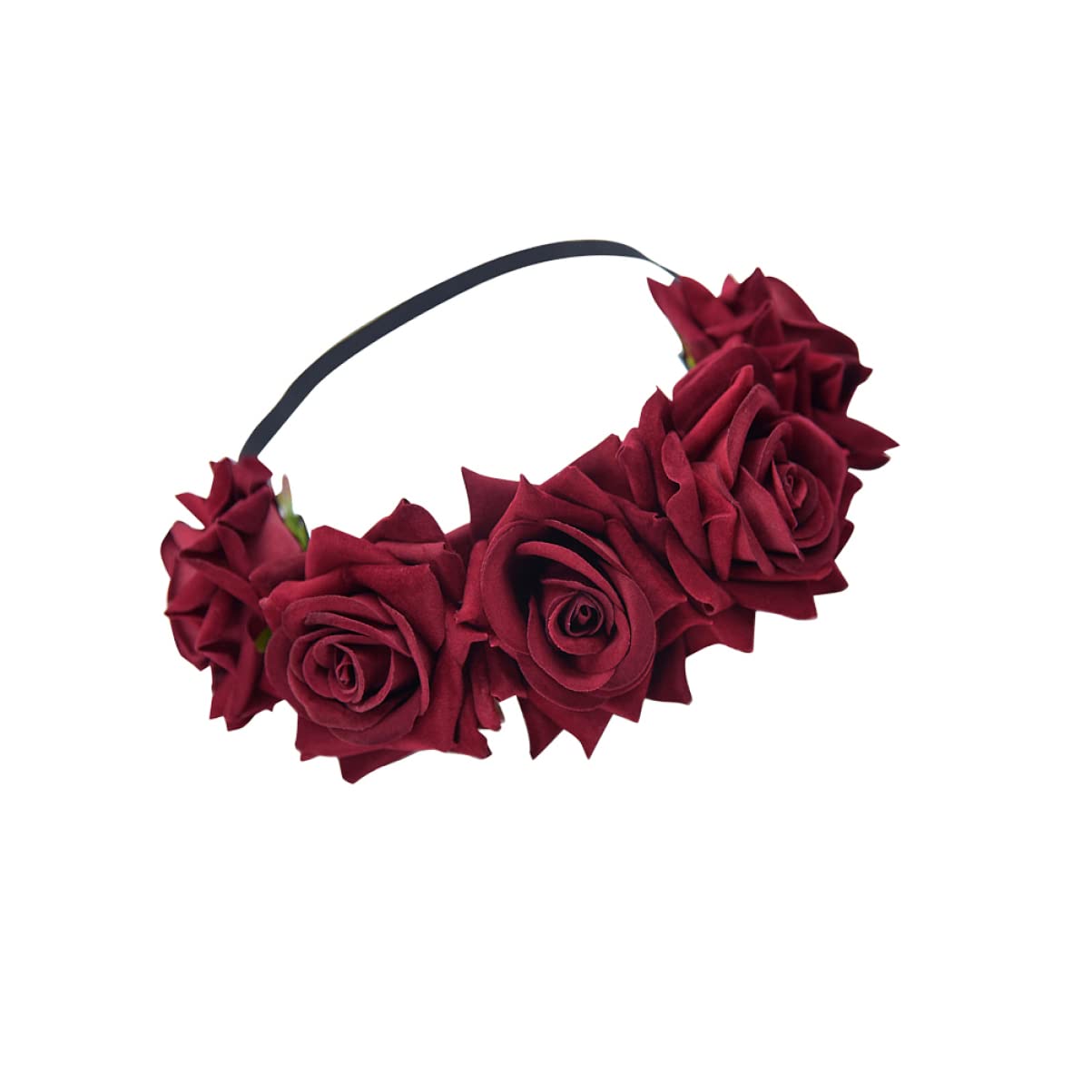 3 Piezas Aureola De Flores Diadema Floral Elástica Accesorios De Decoración Para El Cabello Diadema De Flores Tocado De Artificiales Flor De La Boda Nacarado Rosa Novia
