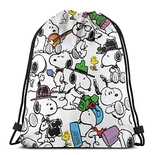 Snoopy: Mochila con cordón para gimnasio y viajes