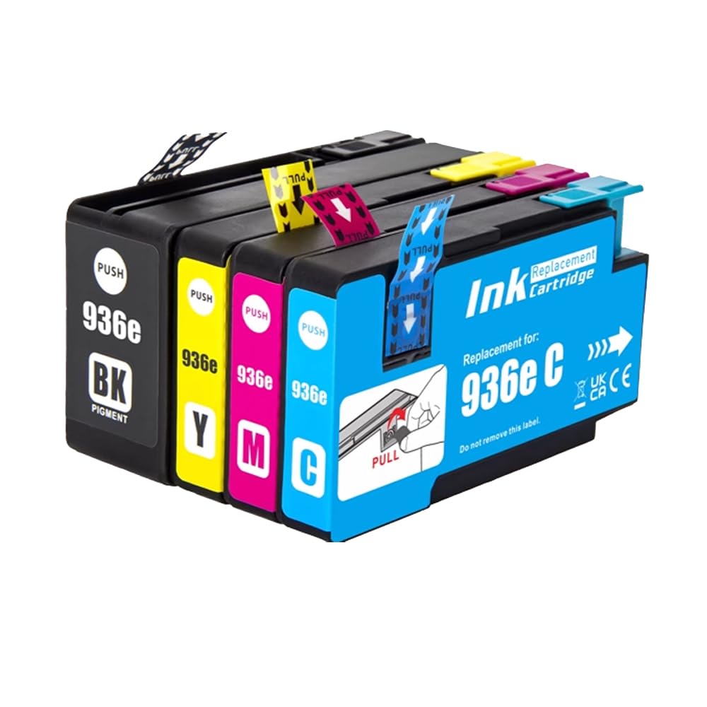 buyink 936XL 936 Ink Cartridges Combo Pack (4-Pack) Replacement for HP 936XL HP 938XL Ink Cartridges Work with OfficeJet Pro 9110, 9120, 9130, 9730,