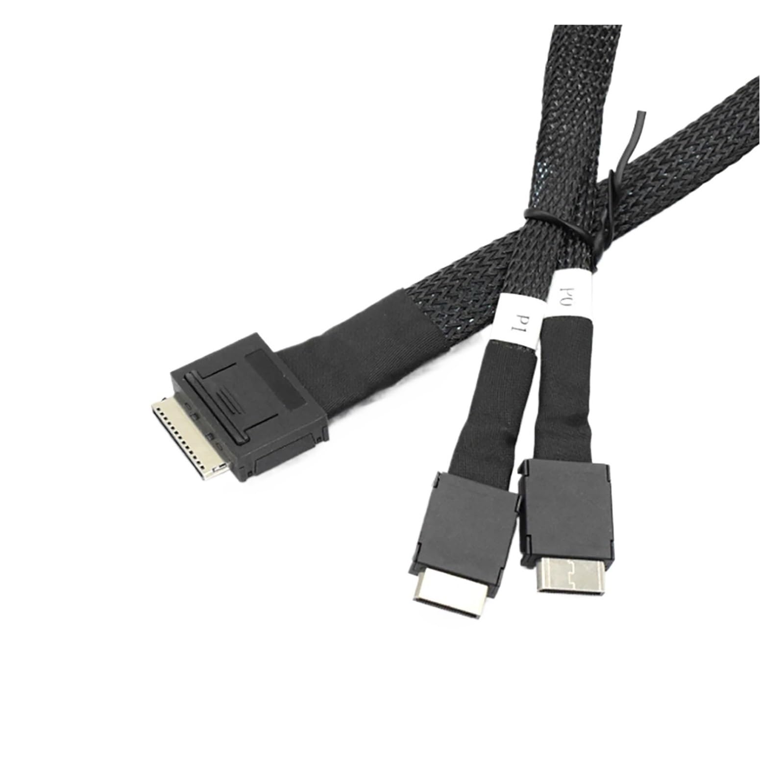 ZHANGLH - Cable activo de datos PCI-E Ultraport Oculink PCIe PCI-Express SFF-8611 8i a Dual 2X Oculink SFF-8611 4i PCI-Express Cable