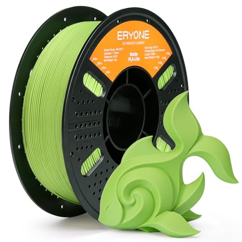 Image of ERYONE Matte PLA Lite 3D Printer Filament 1.75 + /- 0.03mm, Matte Filament 1KG(2.2LBS) Spool, Moss Green