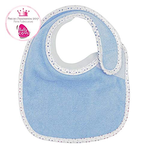 Bavoir Bib'Up naissance bleu - Trois kilos sept