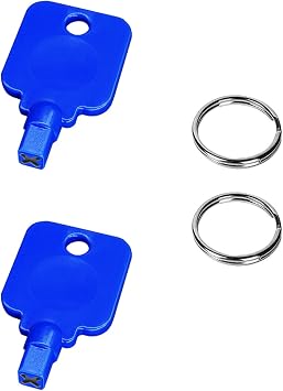 Replacement Dispenser Key for Cintas Dispensers-Fits Cintas Paper Towel Dispensers Featuring an X Design and Select Georgia-Pacific Dispenser Models.Blue,Pack of 2