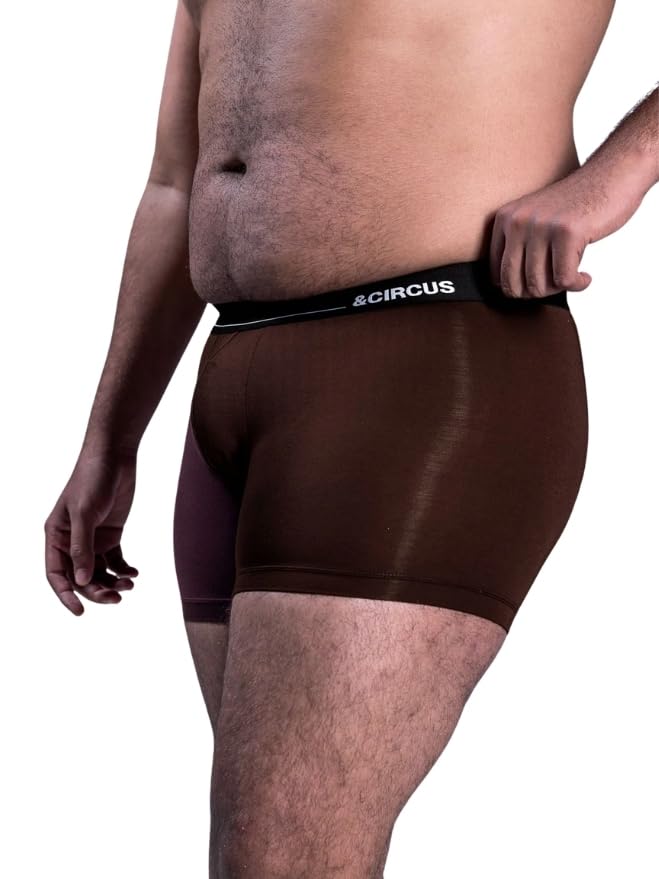 Image of &Circus Men's Puresoft Beechwood Modal Boxer Brief | Ultra Soft Mens Breathable Boxer Briefs Innerwear Men