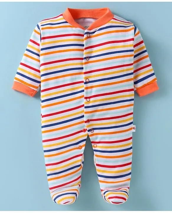 Image of New Born Baby 100% Cotton Rompers for Sleepsuits Jumpsuit Night Suits for Baby Boys & Girls |Onesies| Infant Clothes Pack of 3