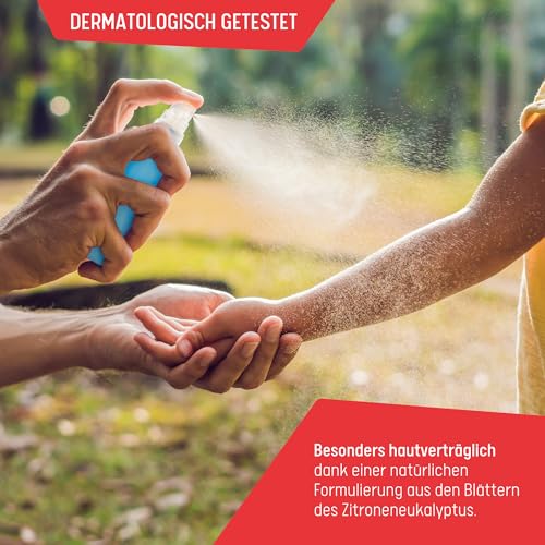 kik NATURE Zeckenschutz Spray 100 ml – Schutz vor Zecken, mit Wirkstoff aus dem Zitroneneukalyptus, hautfreundlich, alkoholfrei und dermatologisch bestätigt, Swiss Made