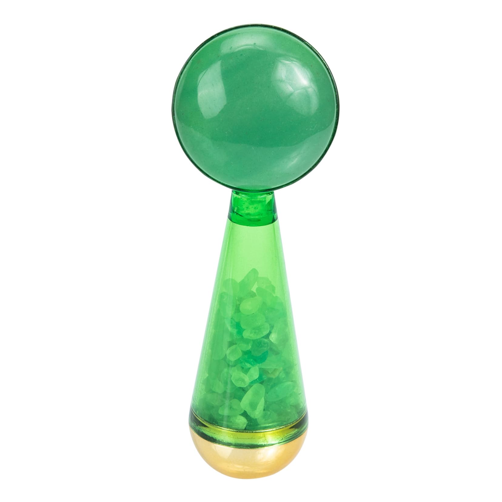 Rodillo Facial de Jade Verde, Globos de Hielo para Cuidado Piel, Portátil y Cómodo, para Uso en Casa y Viaje, Masaje Refrescante