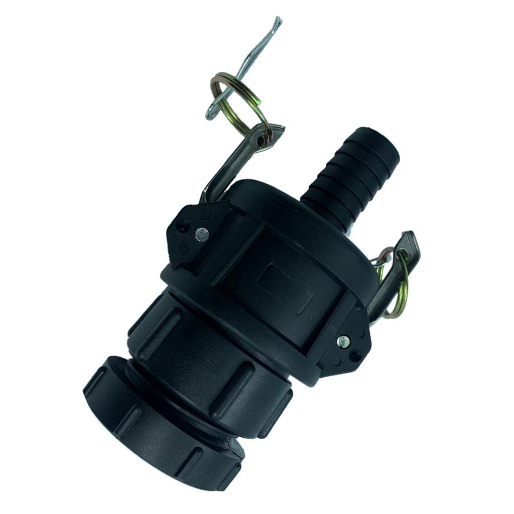 2 zestaw IBC adapter złącza zbiornika 5 cm do węża kran armatura zaworu części 25 mm, czarny