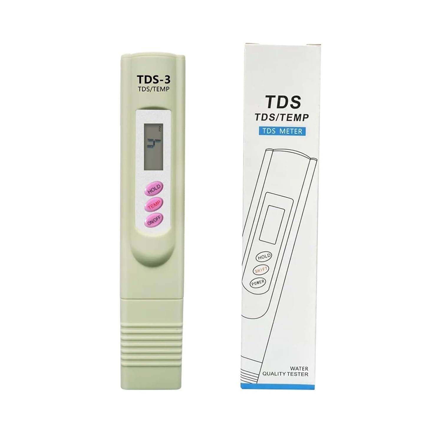 Water Detector, 2-in-1 Handheld TDS Meter Tester Drinking Water Quality Analyzer Monitor Filter Rapid Test Aquarium Hydroponics Pools,for Drinking Water