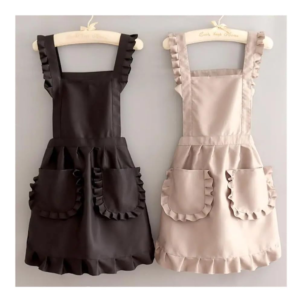 1Pcs Carino Stile Coreano Grembiule Femminile Negozio di Unghie Cucina Caffè Tuta Da Cucina di Pulizia A Casa Grembiule