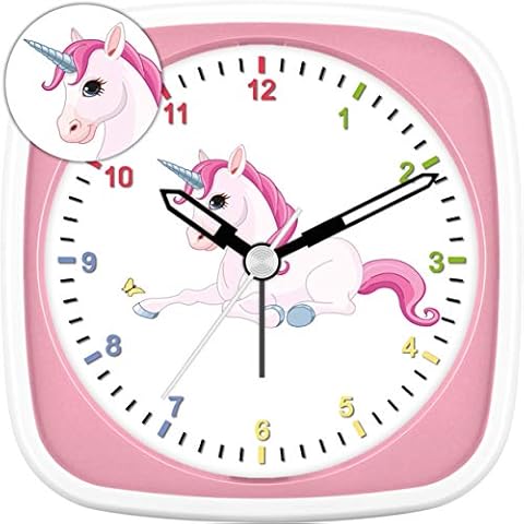 Reloj despertador infantil Eurotime unicornio rosa Cover