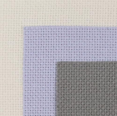 Image of KCS 3 pc of 15 inch x 18 inch(38cmx45cm) 16 Count Cross Stitch Cotton Aida Cloth Needlework Rolled Fabric Box,16CT,Pearl Grey +Light Steel Grey+Dark Grey