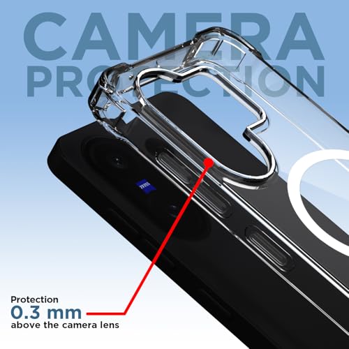 Image of Amazon Basics Back Cover for Vivo V60 5G / Vivo T4 Pro 5G Mag-Safe Shockproof PC + TPU Protective Case Magnetic Support Bumper Case (Transparent Mag-Safe)