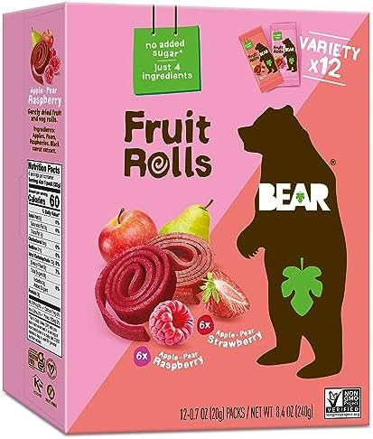 Amazon.com: Bear Yoyo Fruit Rolls Variety Pack, Apple-Pear Strawberry ...