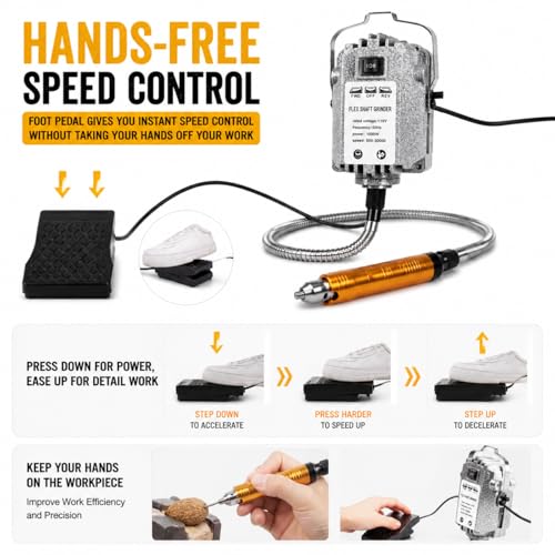 Zmtfqymx 1000W Flex Shaft Grinder