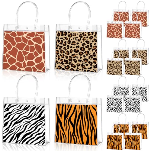 Bolsas de fiesta animales de la selva para meriendas infantiles y baby shower