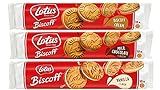 Sin colores Galletas de crema de sándwich de loto Biscoff - Mezcla de vainilla, biscoff y chocolate con leche  150 g cada uno  Paquete de 3