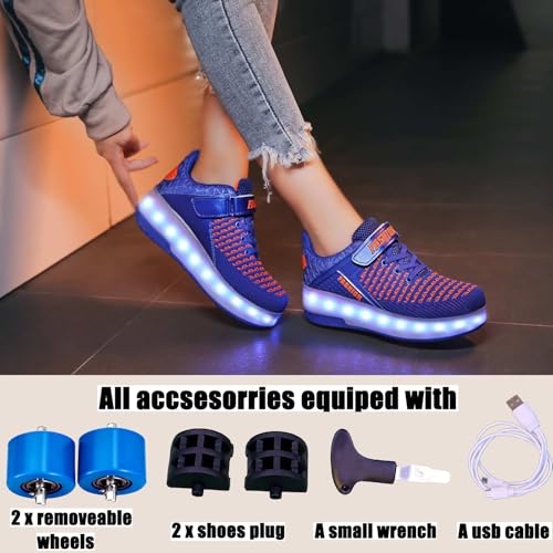 Image of Ylllu Kids LED Roller Skate Shoes with Wheel Light up Roller Shoes Gift for Girls Boys Children