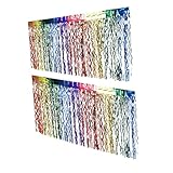 PRETYZOOM 2 Stück Einhorn-Dekoration Valentinstagstischröcke Rock mit Tischfransen Regenbogentischrock für Ferien Einhorn-Tischrock Regenbogentischrock für Festivals Papiertischrock Plastik