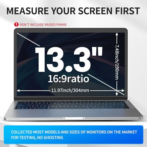Image of Laptop Privacy Screen 13.3 inch, 9H Hanging Privacy Screen for Laptop for 16:9, Acrylic HD Eye Protection Anti Glare Blue Light Laptop Screen Privacy Filter