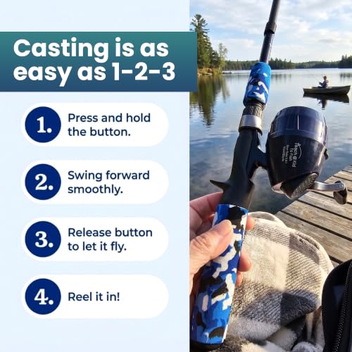 Kids Fishing Pole & Tackle Box Kit - Complete Beginner Set, Ages 4-12 - image 2