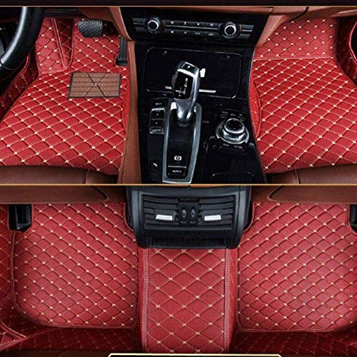 muchkey Leather Carpet Floor Mats Car Mats Red Wine Car Floor Mats Fit For BMW 3 Series E92 E93 318i 320i 325i 328i 330i 335i 320d 325d 2008 2009 2010 2011 2012