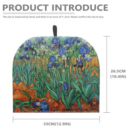 Image of Hudotybom Irises Print Tea Cozy for Teapot Insulated Large Teapot Cover to Keep Warm Tea Kettle Cover Machine Washable Coffee Pot Cloth Covers Kitchen Home Decorations