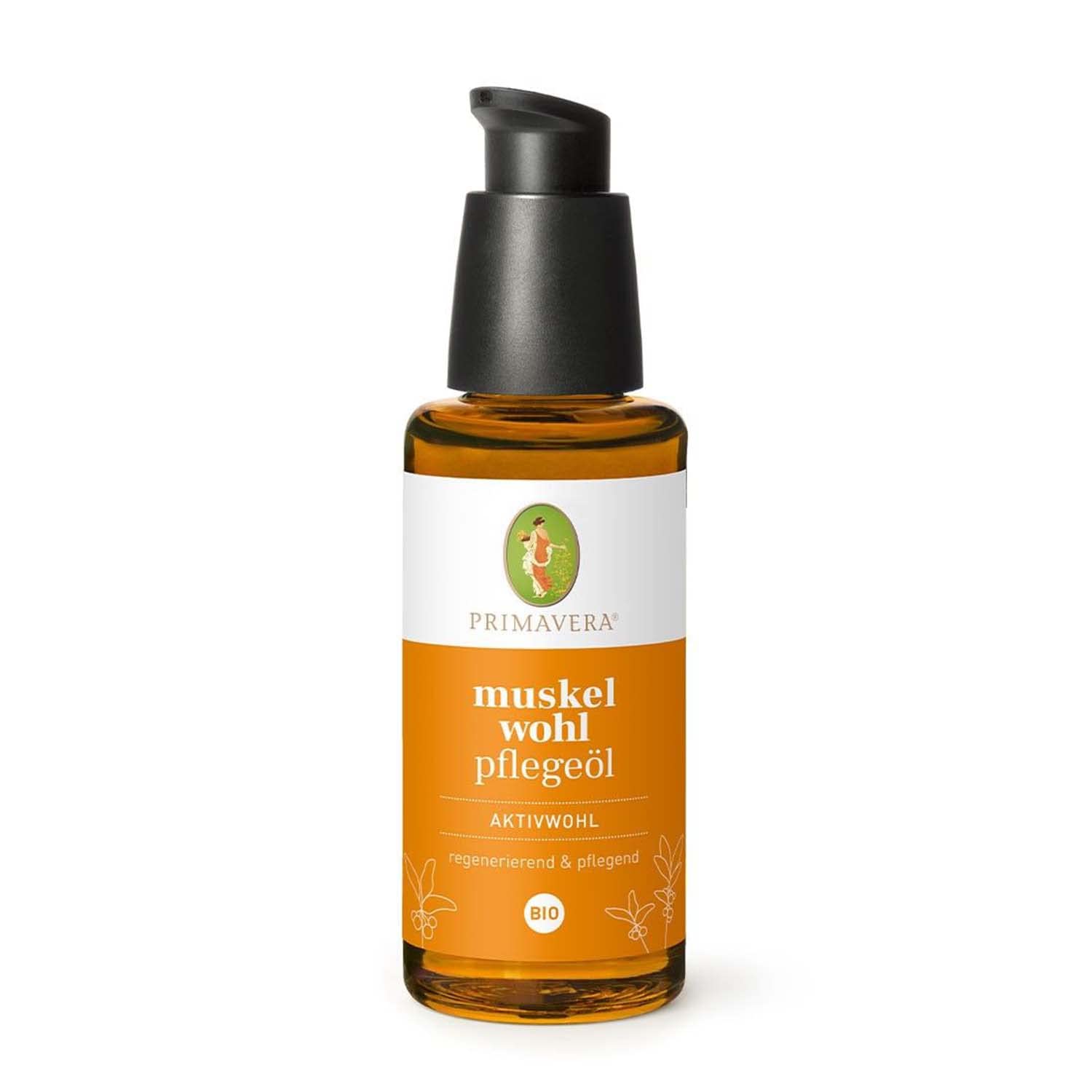 PRIMAVERA Aktivwohl Muskelwohl Pflegeöl bio 3 x 50 ml - Pflege der Haut nach körperlichen Aktivitäten - Aromatherapie - lindernd, anregend - vegan