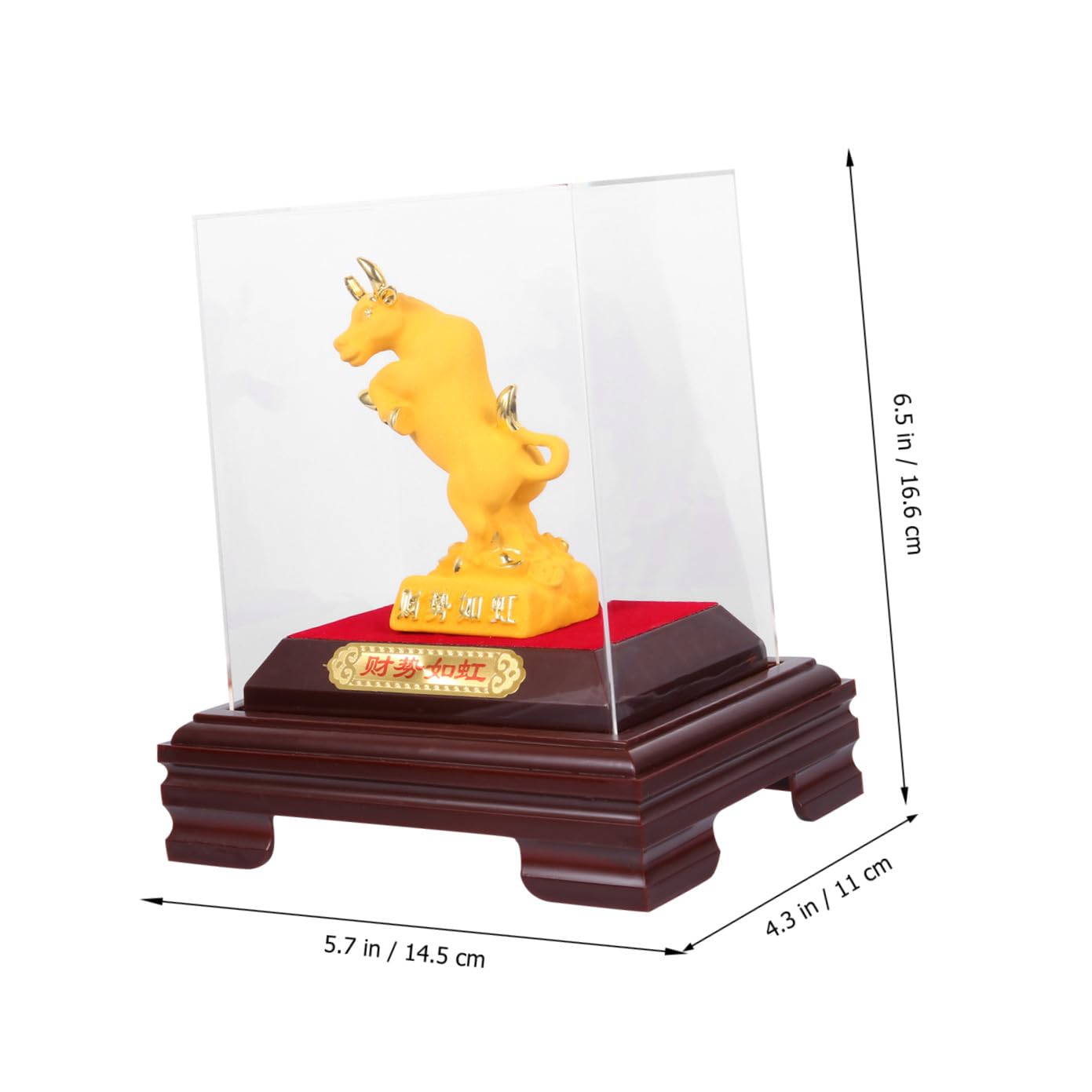 Veemoon Estatua Decorativa de Buey del Zodiaco Chino 2021 Mini 1 Pieza, Adorno de Escritorio Feng Shui para Hogar y Oficina, Figura Coleccionable Símbolo de Prosperidad y Diligencia