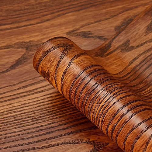 RedChimes-Self-Adhesive-Wallpaper-Waterproof-Old-Furniture-Vinyl-Stickers-Wooden-Door-Wardrobe-Desktop-PVC-Wall-Papers-Topical-Walnut-Brown-24-X-100-INCHES